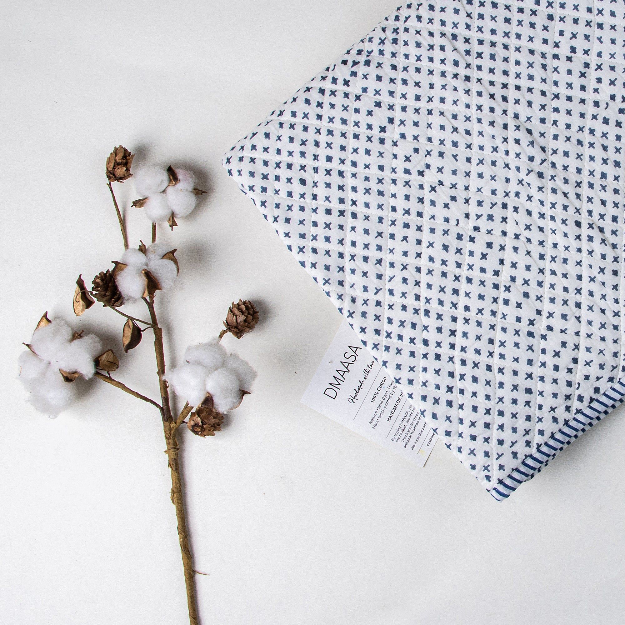 Blue Star Printed Soft Cotton Baby Blankets 123